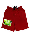 Watercolor Green Tomatoes Adult Lounge Shorts-Lounge Shorts-TooLoud-Red-Small-Davson Sales