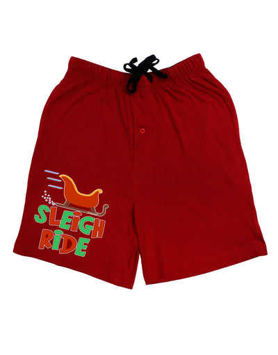 Sleigh Ride Color Adult Lounge Shorts-Lounge Shorts-TooLoud-Red-Small-Davson Sales