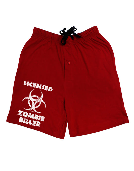 Licensed Zombie Killer - Biohazard Adult Lounge Shorts - Red or Black by TooLoud-Lounge Shorts-TooLoud-Black-Small-Davson Sales