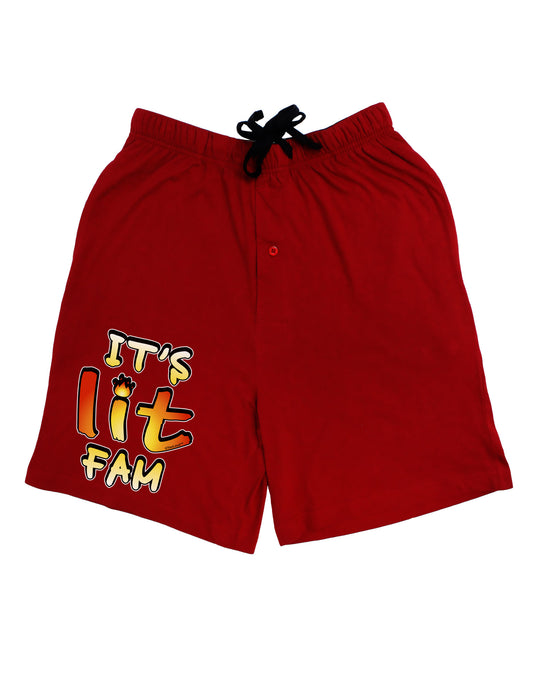 It's Lit Fam Adult Lounge Shorts-Lounge Shorts-TooLoud-Red-Small-Davson Sales