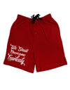 We shall Overcome Fearlessly Dark Adult Lounge Shorts-Lounge Shorts-TooLoud-Red-Small-Davson Sales
