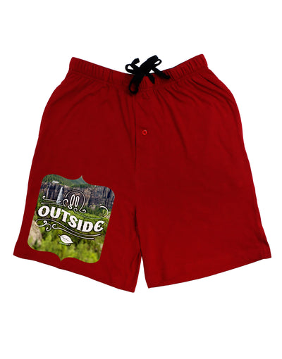 Go Outside - Beautiful Cliffs Adult Lounge Shorts by-Lounge Shorts-TooLoud-Red-Small-Davson Sales