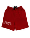 You Can't Sit With Us Text Adult Lounge Shorts - Red or Black-Lounge Shorts-TooLoud-Red-Small-Davson Sales