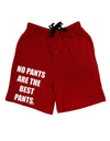 No Pants Are The Best Pants Adult Lounge Shorts - Red or Black by TooLoud-Lounge Shorts-TooLoud-Black-Small-Davson Sales