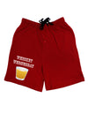 Whiskey Wednesday Design - Text Adult Lounge Shorts - Red or Black by TooLoud-Lounge Shorts-TooLoud-Black-Small-Davson Sales