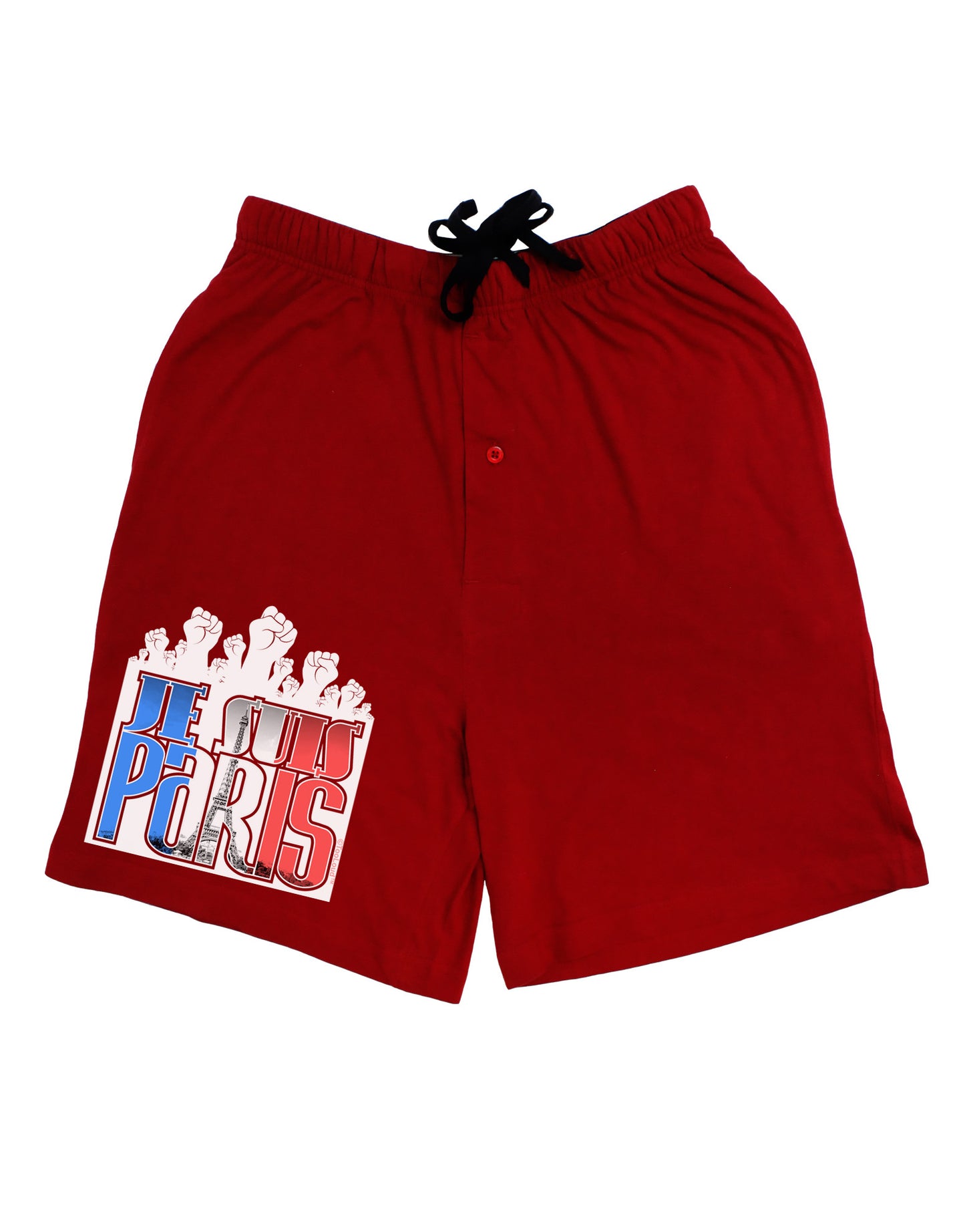 Je Suis Paris - Strong Adult Lounge Shorts by-Lounge Shorts-TooLoud-Red-Small-Davson Sales