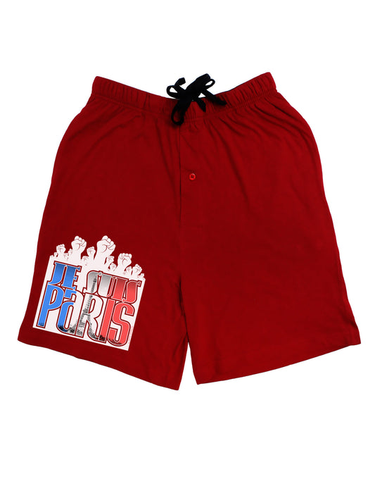 Je Suis Paris - Strong Adult Lounge Shorts by-Lounge Shorts-TooLoud-Red-Small-Davson Sales