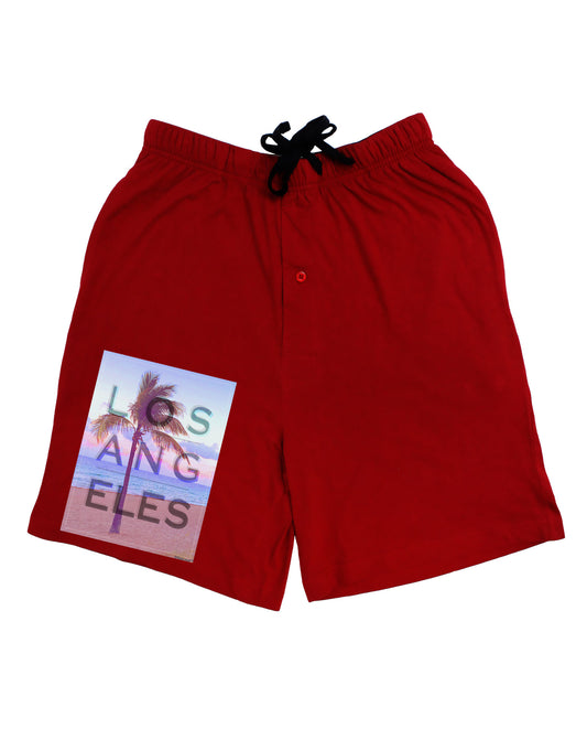 Los Angeles Beach Filter Adult Lounge Shorts-Lounge Shorts-TooLoud-Red-Small-Davson Sales