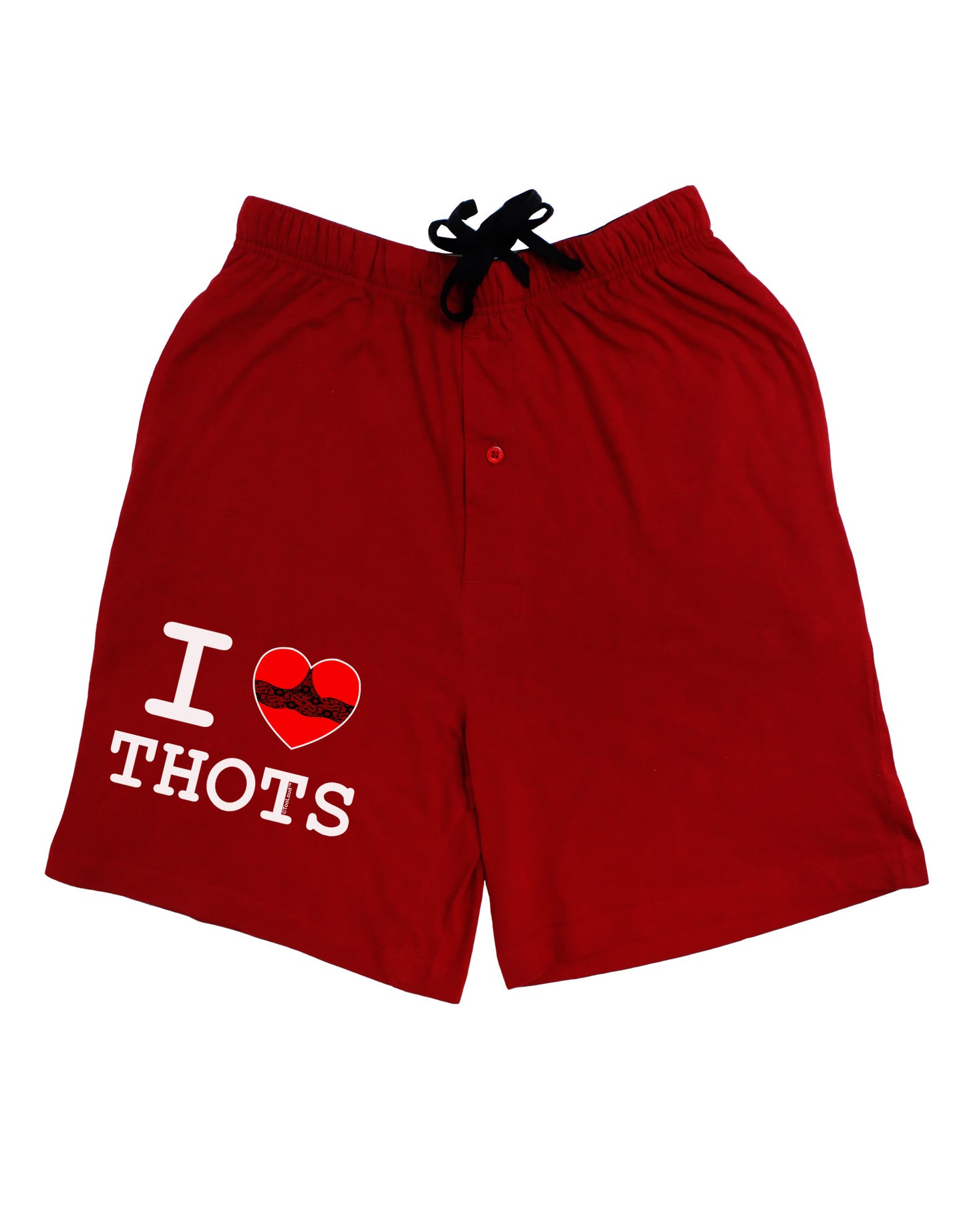 I Love Heart THOTS Adult Lounge Shorts-Lounge Shorts-TooLoud-Red-Small-Davson Sales