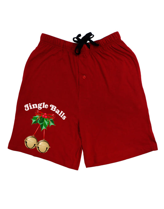 Jingle Balls with Text Adult Lounge Shorts-Lounge Shorts-TooLoud-Red-Small-Davson Sales