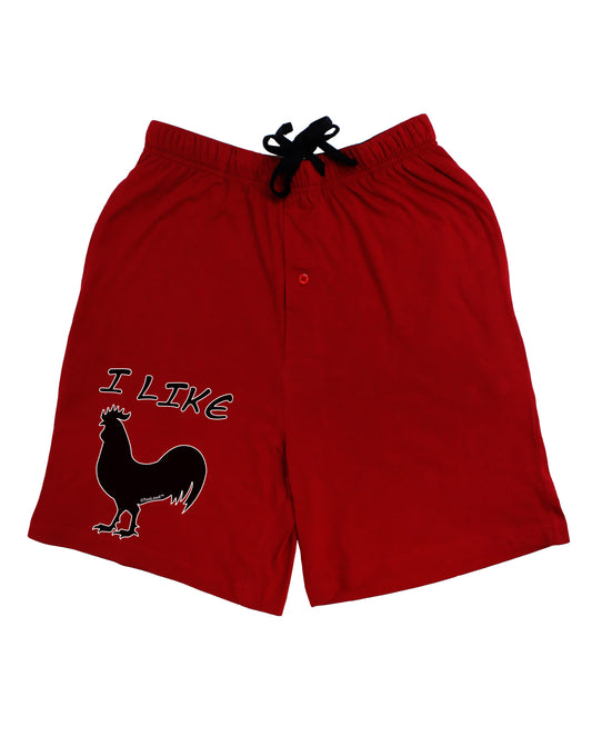 I Like Rooster Silhouette - Funny Adult Lounge Shorts - Red or Black by TooLoud-Lounge Shorts-TooLoud-Black-Small-Davson Sales