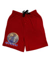 Planet Mercury Text Adult Lounge Shorts-Lounge Shorts-TooLoud-Red-Small-Davson Sales