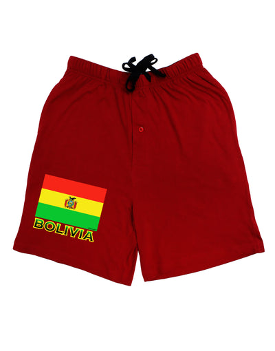 Bolivia Flag Adult Lounge Shorts-Lounge Shorts-TooLoud-Red-Small-Davson Sales