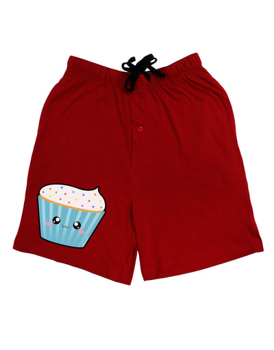 Cute Cupcake with Sprinkles Adult Lounge Shorts - Red or Black by TooLoud-Lounge Shorts-TooLoud-Black-Small-Davson Sales