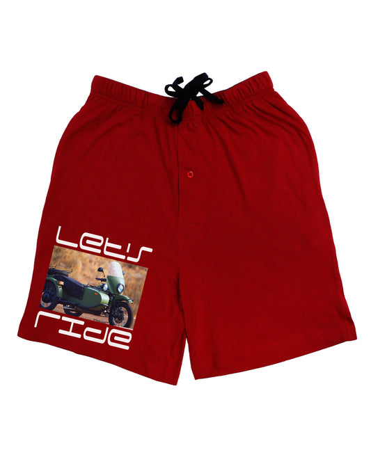 Lets Ride Sidecar Motorcycle Adult Lounge Shorts-Lounge Shorts-TooLoud-Red-Small-Davson Sales