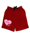 Meh Candy Heart - Valentines Day Adult Lounge Shorts - Red or Black by TooLoud-Lounge Shorts-TooLoud-Black-Small-Davson Sales