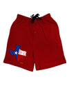 State of Texas Flag Design - Distressed Adult Lounge Shorts - Red or Black by TooLoud-Lounge Shorts-TooLoud-Black-Small-Davson Sales