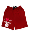 I Heart My Pointer Adult Lounge Shorts by TooLoud-Lounge Shorts-TooLoud-Red-Small-Davson Sales