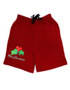 holly Merry Christmas Text Adult Lounge Shorts - Red or Black-Lounge Shorts-TooLoud-Red-Small-Davson Sales