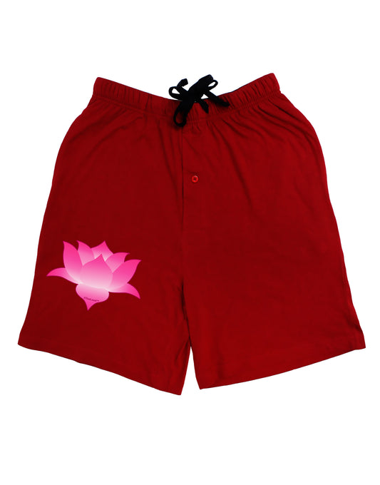 Lotus Flower Design Gradient Adult Lounge Shorts - Red or Black by TooLoud-Lounge Shorts-TooLoud-Black-Small-Davson Sales