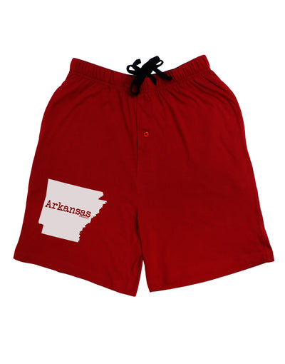 Arkansas - United States Shape Adult Lounge Shorts - Red or Black by TooLoud-Lounge Shorts-TooLoud-Red-Small-Davson Sales