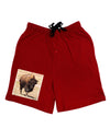 Strong Bison Adult Lounge Shorts-Lounge Shorts-TooLoud-Red-Small-Davson Sales