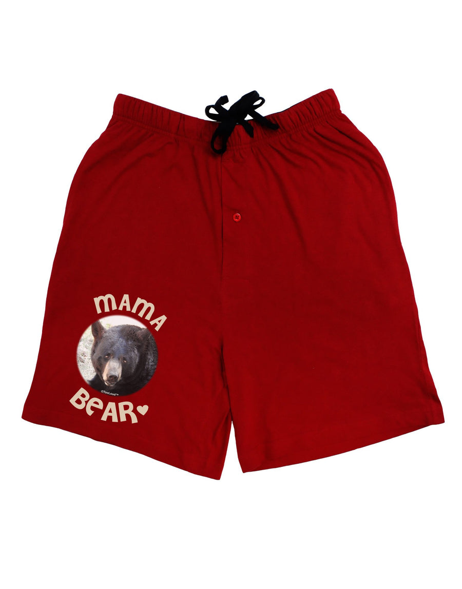 Black Bear - Mama Bear Adult Lounge Shorts-Lounge Shorts-TooLoud-Red-2XL-Davson Sales