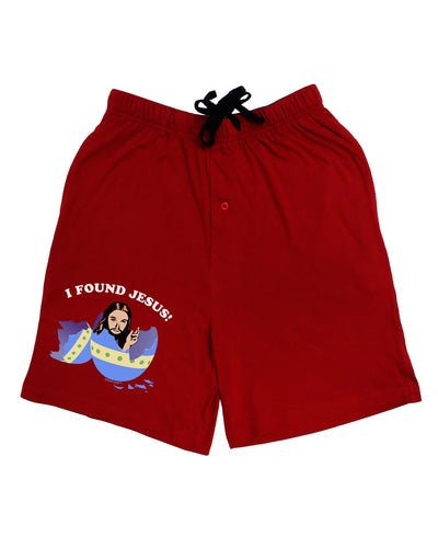 I Found Jesus - Easter Egg Adult Lounge Shorts-Lounge Shorts-TooLoud-Red-Small-Davson Sales