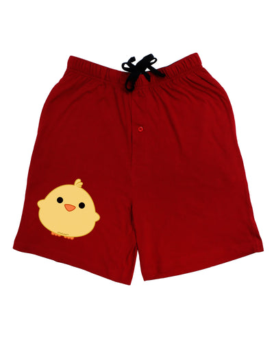 Cute Little Chick - Yellow Adult Lounge Shorts - Red or Black by TooLoud-Lounge Shorts-TooLoud-Red-Small-Davson Sales