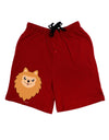 Cute Pomeranian Dog Adult Lounge Shorts - Red or Black by TooLoud-Lounge Shorts-TooLoud-Black-Small-Davson Sales