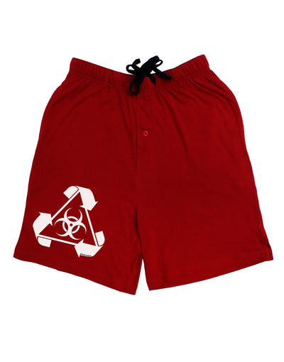 Recycle Biohazard Sign Black and White Adult Lounge Shorts by TooLoud-Lounge Shorts-TooLoud-Black-Small-Davson Sales