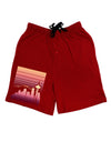 Seattle Skyline Sunrise Adult Lounge Shorts-Lounge Shorts-TooLoud-Red-Small-Davson Sales