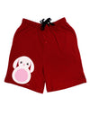 Cute Bunny with Floppy Ears - Pink Adult Lounge Shorts - Red or Black by TooLoud-Lounge Shorts-TooLoud-Black-Small-Davson Sales