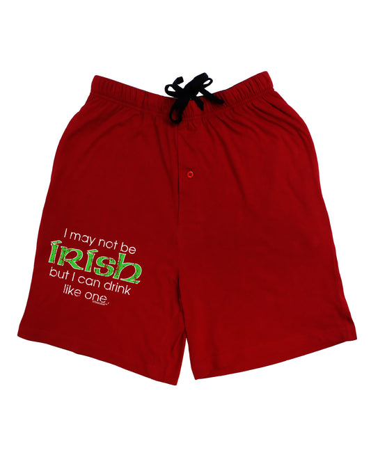 I May Not Be Irish Distressed Text Adult Lounge Shorts - Red or Black by TooLoud-Lounge Shorts-TooLoud-Black-Small-Davson Sales