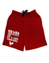 A Man With Chickens Adult Lounge Shorts-Lounge Shorts-TooLoud-Red-Small-Davson Sales