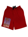 Miami Beach View Mirage Adult Lounge Shorts-Lounge Shorts-TooLoud-Red-Small-Davson Sales