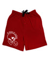 Me Muero De La Risa Skull Dark Adult Lounge Shorts-Lounge Shorts-TooLoud-Red-Small-Davson Sales