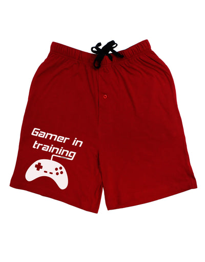 Gamer In Training BnW Adult Lounge Shorts-Lounge Shorts-TooLoud-Red-Small-Davson Sales