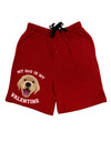 My Dog is my Valentine Gold Yellow Adult Lounge Shorts-Lounge Shorts-TooLoud-Red-Small-Davson Sales