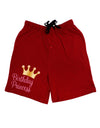 Birthday Princess - Tiara Adult Lounge Shorts - Red or Black by TooLoud-Lounge Shorts-TooLoud-Black-Small-Davson Sales