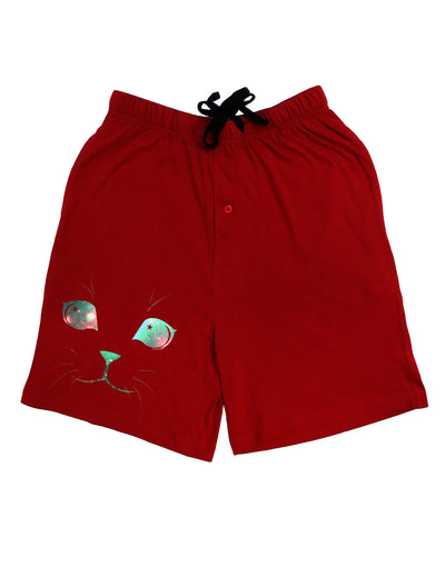 Adorable Space Cat Relaxed Fit Adult Lounge Shorts by-Lounge Shorts-TooLoud-Red-Small-Davson Sales