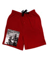 UFO Sighting - Extraterrestrial Adult Lounge Shorts - Red or Black by TooLoud-Lounge Shorts-TooLoud-Red-Small-Davson Sales