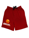 Bruh Emoji Adult Lounge Shorts-Lounge Shorts-TooLoud-Red-Small-Davson Sales