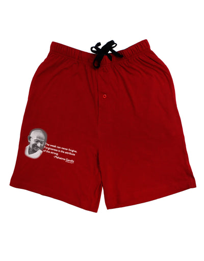 The Weak Can Never Forgive Adult Lounge Shorts-Lounge Shorts-TooLoud-Red-Small-Davson Sales