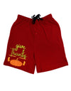 Give Thanks Dark Adult Lounge Shorts-Lounge Shorts-TooLoud-Red-Small-Davson Sales