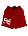 Stand For Love Adult Lounge Shorts-Lounge Shorts-TooLoud-Red-Small-Davson Sales