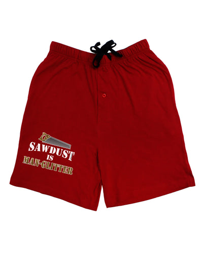 Sawdust is Man Glitter Adult Lounge Shorts by TooLoud-Lounge Shorts-TooLoud-Red-Small-Davson Sales