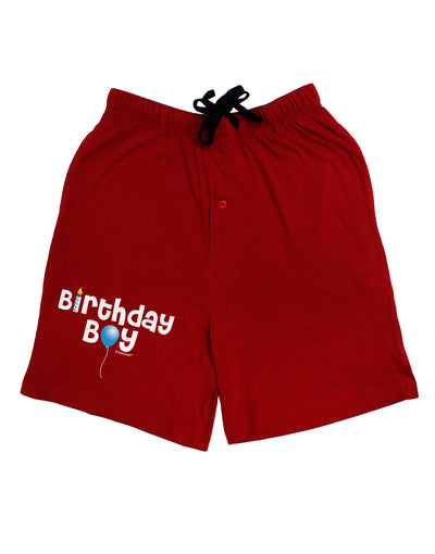 Birthday Boy - Candle and Balloon Adult Lounge Shorts - Red or Black by TooLoud-Lounge Shorts-TooLoud-Black-Small-Davson Sales