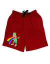 Puking Rainbow Leprechaun Adult Lounge Shorts-Lounge Shorts-TooLoud-Red-Small-Davson Sales