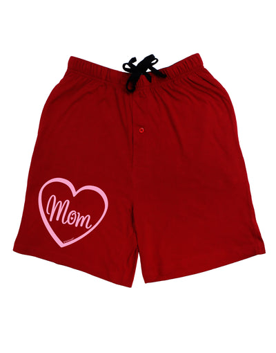 Mom Heart Design - Pink Adult Lounge Shorts by TooLoud-Lounge Shorts-TooLoud-Black-Small-Davson Sales